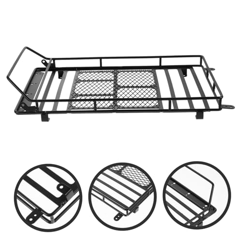 Car Roof Luggage Bracket for Crawler Black Storage Shelf for Simulation Accessories Practical Design for Easy Mounting and Strong Fixation - size: 22.8X14.1cm