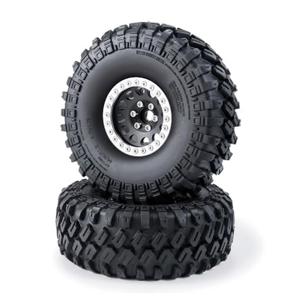 4pcs 1.9" RC Crawler Tires Rubber Wheel Tyre 123mm/4.8inch with Foam Insert for 1/10 RC Crawler Car SCX10,TRX4,SCX10 II