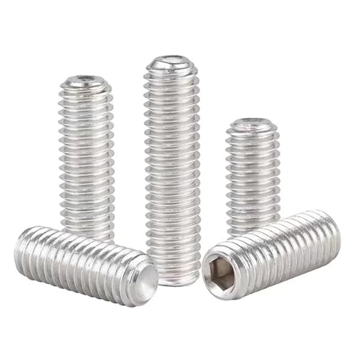 M3-0.5 x 10mm Hex Socket Set Grub Screws,Headless Cup Point,Flat Point Grub Bolt,Internal Hex Drive,304 Stainless Steel,Headless Concave End,Metric External Thread,for Towel Rack Door Knob 100 Pcs - size: M3-0.5 x 10mm(100 Pcs)