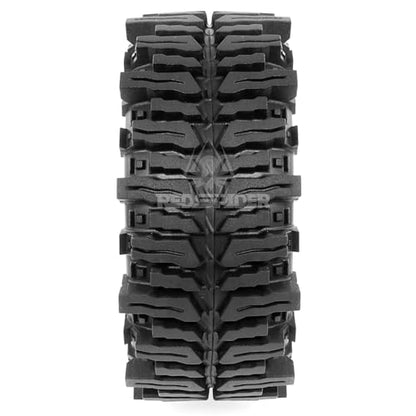 REDSPIDER RC 1.3inch Crawler Tires 64mm * 26mm Mud Slingers X Super Soft Sticky Tyres For RC 1/24 1/18 Scale Crawler TRX4M SCX24 FCX24 FCX18 (Tire) - color: Tire