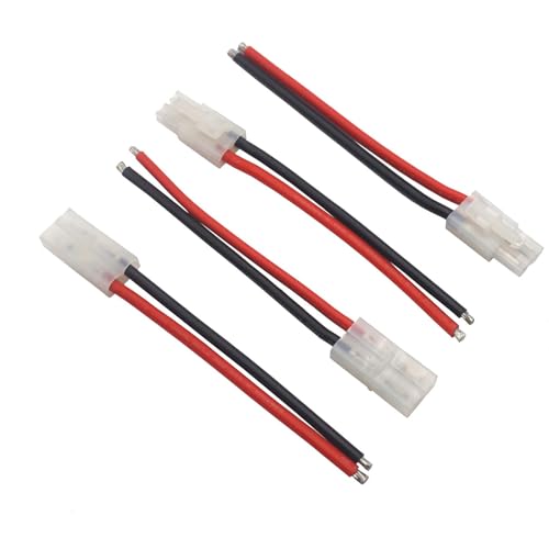 8-Pair Connector Adapter, 14AWG Silicone Wire, 10cm | For RC car LiPo battery connectors, compatible with FPV truck, boat charger, and battery adapters