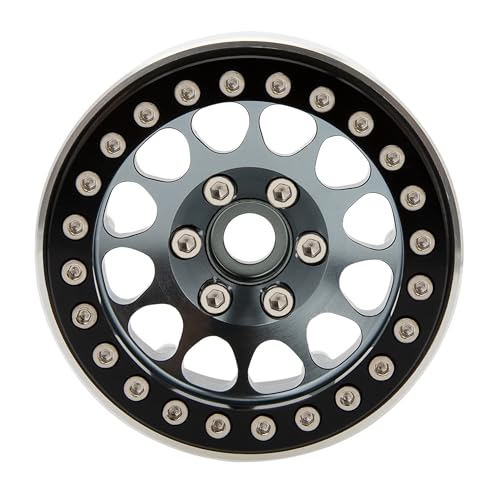 MEUS RACING 1.9 Beadlock Wheels Rims Deep-Dish Wheel for Axial SCX10 Traxxas TRX4 Vanquish VS4-10 Redcat Gen8 1/10 RC Crawler Upgrades (Style A, Titanium) - color: Style A, Titanium