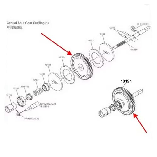 for Laegendary Thunder RC Truck 65T Steel Spur Gear Upgrade Replacement Accessory for TH-3001