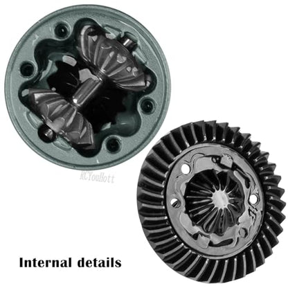 RC Diff Gear 37T Upgrades Part for 1/10 Slash 4X4 VXL/Rustler 4X4 VXL/Stampede 4X4 VXL/Hoss 4X4 VXL/XO-1,Front Rear Differential Hop Ups,Titanium - color: Titanium-(upgrades Part）