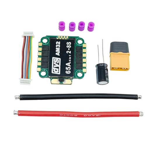 DYS Brushless ESC 65A 4in1 2-8S AM32 30x30 for FPV Freestyle Drone Racing Drone F4 F7 Flight Controller Quadcopter (AM32 65A ESC) - color: AM32 65A ESC