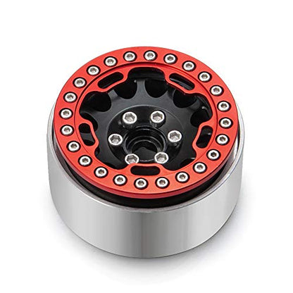 Aluminum RC 1.9" Beadlock Wheel Ring for 1:10th Crawler Car - color: Matte Red