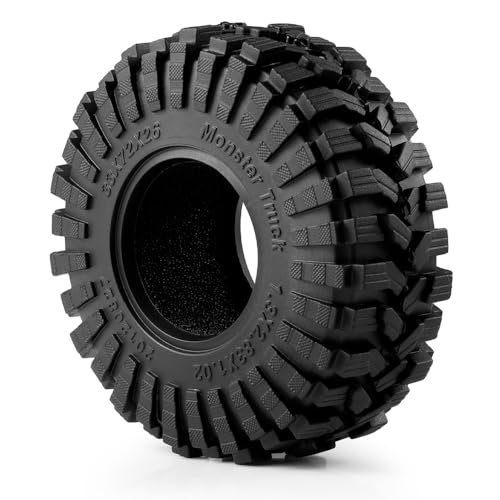 1.3" RC Crawler Tires with Foam Inserts for 1/18 TRX4M SCX24 AX24 FCX24 FMS 1/24 Micro Car 1.0inch Beadlock Upgrade Parts (#B Style) - style: #B style