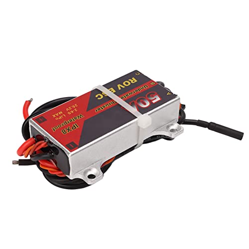Brushless ESC, 50A IPX8 Waterproof CNC Aluminum Housing PWM Signal, Electronic Speed Controller for RC Cars Drones Boats Underwater Propellers