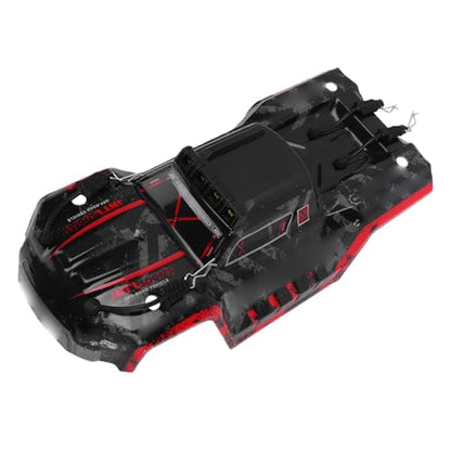 Keenso 1/18 RC car Body Shell, fit for 18108 18101 Remote Control car, with impactproof PVC Cover case Spare Parts Black red