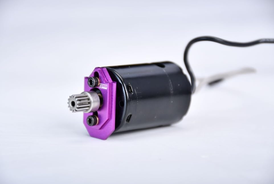 GPM 7075-T6 Alloy rc Adjustable Motor Mount Compatible with ARRMA 1/16 Quake Grom Gorgon RC Model Car, Upgrade Part (Purple) - color: Purple