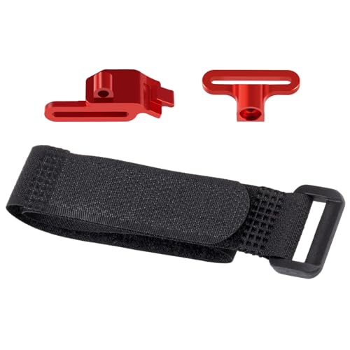 Battery Holder Mount Hold-Down for Tra-xxas 1:16 Mini Maxx 4WD XRT | VXL-3S Monster Truck Upgrades Red Aluminum Alloy - color: Red
