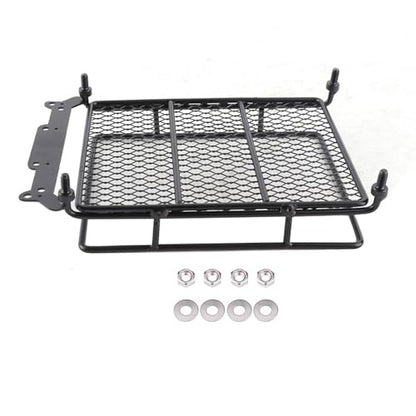 Steel Luggage Tray Roof Rack for 1/10 RC Crawler Car, Durable Metal Roof Rack, Lightweight RC Accessory with Easy Installation, Universal Fit for CC01 CR01 D90 SCX10 Models (M) - style: M