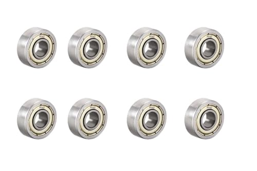 8-Pack 604-ZZ Double Rubber Sealed deep Groove Ball Bearings, 4MMx12MMx4MM, pre-Lubricated, Stable Performance, and Cost-Effective Ball Bearings - size: 604ZZ