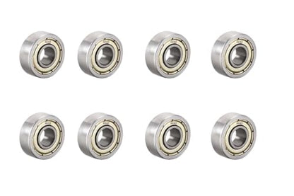 8-Pack 604-ZZ Double Rubber Sealed deep Groove Ball Bearings, 4MMx12MMx4MM, pre-Lubricated, Stable Performance, and Cost-Effective Ball Bearings - size: 604ZZ