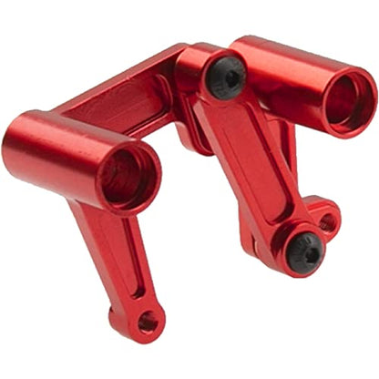 Aluminum Steering Bellcranks Drag Link Parts w/Ball Bearings Upgrade Part #3743 Compatible with Traxxas Slash 2WD Rustler VXL Bandit 1/10 RC Car (Red) - color: Red