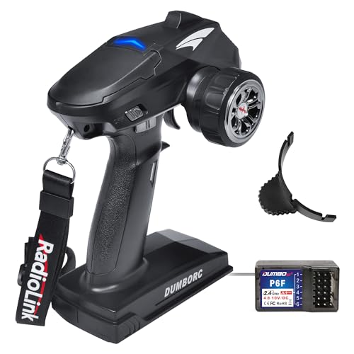 ATA HOBBY DUMBORC X4 2.4GHz 4-Channel RC Radio Transmitter and Receiver X6F with Fail-Safe & Low Voltage Alarm Function Mixed Mode for Rc Vehicle Car Boat Tank Model Parts Remote Controller | RC Remote and Receiver with Fail-Safe & Low Voltage Alarm Funct