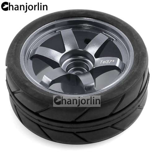 1/10 RC On Road Drift Wheels Rims Hex 12mm Alloy Aluminum Rally Racing Hubs for 1:10 Scale Touring Street Car Tires Tyres Tamiya TT01 TT02 A959 PTG2 HPI KYOSHO HSP XV02 XV01 4PCS (Titanium) - color: Titanium