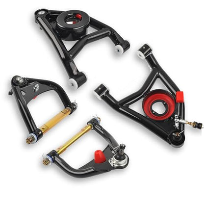 XKV Front Upper & Lower Suspension Control Arms A-arms | Compatible with 1964-1972 Pontiac GTO,Lemans,Tempest,Chevrolet Monte Carlo,Buick Skylark,2-4" Lift Kit,With Ball Joint - size: 64-72 Pontiac GTO/Lemans/Tempest/Buick Skylark