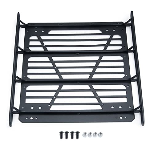MORLORDY Stainless Steel RC Roof Rack Luggage Rack Set for 1/10 RC Crawler Car Accessories SCX10 III Upgrades JLU AXI03007 Parts