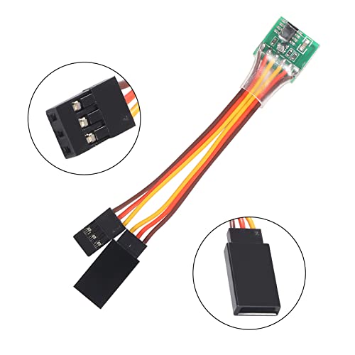 5pcs Servo Signal Reverser Rotation Inverter 5.0-6.0v Steering Gear Reverser for JR Futaba Aircraft Airplane Steering Gear and Any Servos (A) - style: A