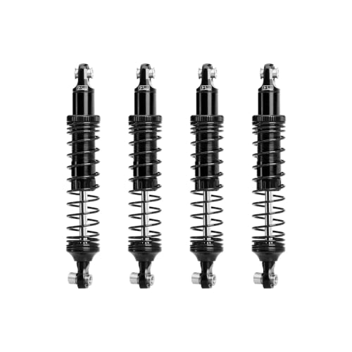 GPM Aluminum 89mm Progressive Spring Shock Set for H10 Optic，Black | Front & Rear, RC Crawler Upgrade, for VANQUISH H10 Optic, Yokohama Sparco RTR, 1/10 Scale - color: Black
