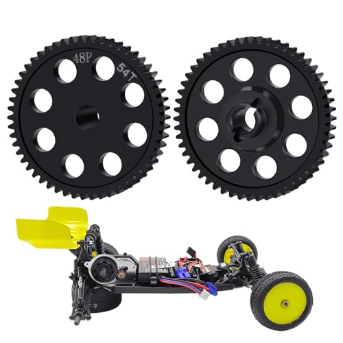 0.5M 54T Direct Drive Spur Gear for Losi 2WD Mini B Drag Mini-T | Steel Boxgear Main Gear Brushed/Brushless 1/16 1/18 RC Car - size: 54T
