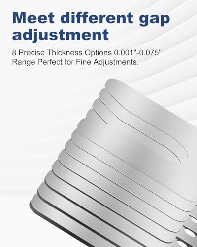 MUZIK 56 Pcs 3"x3" Metal Shims for CNC, Machining & Automotive Alignment | 304 Stainless Steel, 8 Thicknesses, Easy Identification, Precision Laser Cut, Corrosion Resistant, Burr Free Finish - size: B 3" x 3"