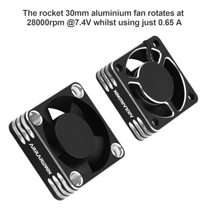 2Pack RC Car Motor Cooling Fan Heatsink 28000RPM Brushless ESC Cooling Fan for RC Car 1/8 1/10 540 550 Motor (Black+Silver) - color: Black Sliver 2pack