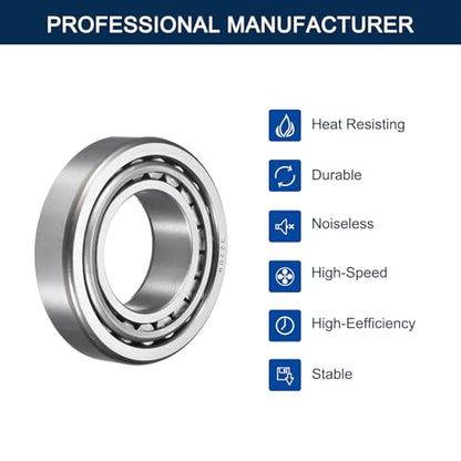 2 Pack 32209 Tapered Roller Bearing Cone and Cup Set | 45mm Bore 85mm OD 25mm Cup Width, Chrome Steel Taper Bearings Set, ABEC-3 - size: 32209