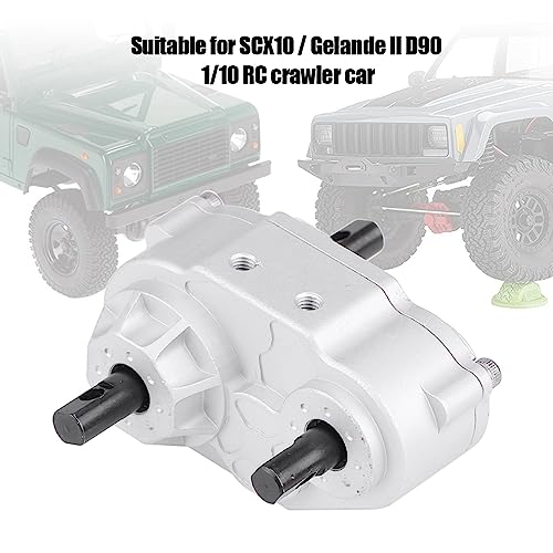 Metal Transfer Case RC Transfer Gearbox Accessory for SCX10 Gelande II D90 1 10 RC Crawler Car Sturdy Metal Construction Easy Installation Lightweight Design Durable