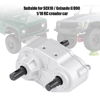 Metal Transfer Case RC Transfer Gearbox Accessory for SCX10 Gelande II D90 1 10 RC Crawler Car Sturdy Metal Construction Easy Installation Lightweight Design Durable