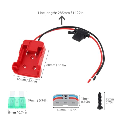 2Pcs Battery Adapter Kit 14.4V/18V/20V Multi-Voltage Battery Converter | with Switch 12 AWG Wire 30A Fuses for Power Tools Ride-On Toys