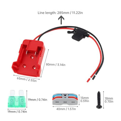 2Pcs Battery Adapter Kit 14.4V/18V/20V Multi-Voltage Battery Converter | with Switch 12 AWG Wire 30A Fuses for Power Tools Ride-On Toys