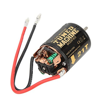 540 Brushed Motor Iron Copper 21T RC 540 Motor with External Carbon Brush Two Way Bearing for 1 10 RC Car for Axial SCX10 90046 Drift and Sport Use