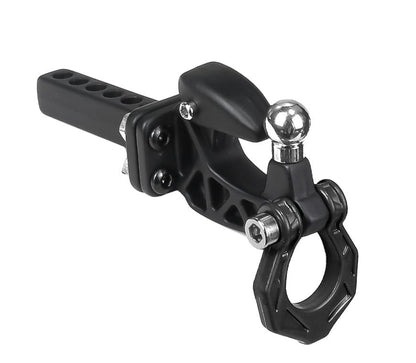 Metal Adjustable RC Trailer Hitch Tow Hook for 1/8 1/10 TRX4 SCX10 KM Tank Crawler Truck Upgrade Part Accessories(Black) - color: Black