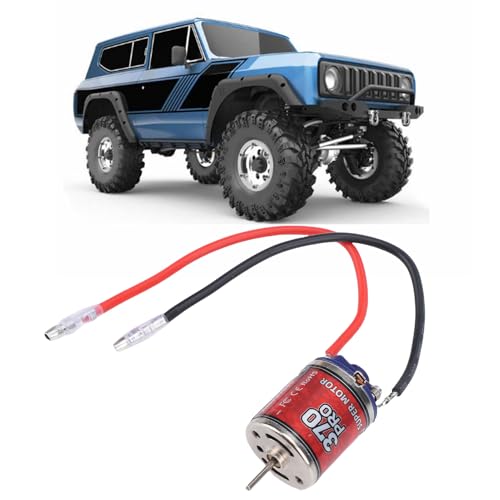 Fabater 370 Brushed Motor, High Torsion Low Noise Stainless Steel Casing RC Car Motor, Electric Motors for RC Car Boat, High Speed 45T 2.3mm