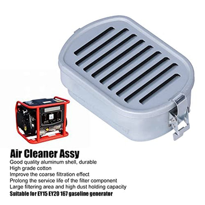 Air Cleaner Assembly Filter, Square Engine Cleaner, Air Filter Cleaning Kit, Compatible with EY15 EY20 167 Gasoline Generator Engine