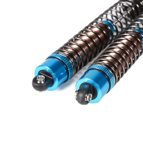 1/10 RC Cars Oil Leakproof Shocks,2Pcs Adjustable Oil Filled Shocks 52mm-120mm for 1/10 RC Buggy Truggy On Road Touring Drift Cars Monster Trucks Upgrade Parts (2pcs 75mm blue) - color: 2pcs 75mm blue
