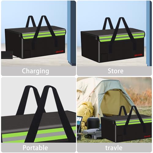 Lipo Battery Safe Bag Large Capatity Fireproof Bag for Ebike Lipo Battery Other Batteries Storage Charging Transport Home Office Travel Safe Storage Pouch - size: 500*350*300mm