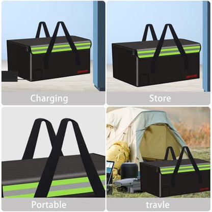 Lipo Battery Safe Bag Large Capatity Fireproof Bag for Ebike Lipo Battery Other Batteries Storage Charging Transport Home Office Travel Safe Storage Pouch - size: 500*350*300mm