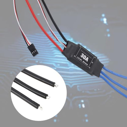 Bidirectional Brushless ESC Electronic Speed Controller for RC Car Boat Ship Underwater Propeller (30A)