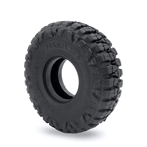 MOHERO 4PCS 1.0" Mud Grappler Rubber Tyre 1.0 Wheel Tires 62 * 22MM for Axial SCX24 90081 AXI00001 002 004 005 006 RC Crawler Car (B Style) - color: B Style