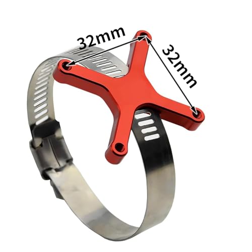 RC Motor Fan Base, Adjustable Diameter of 36-60mm, Suitable for 1/5 1/7 1/10 RC Motor Heat Dissipation Upgrade Components (red) - color: Red