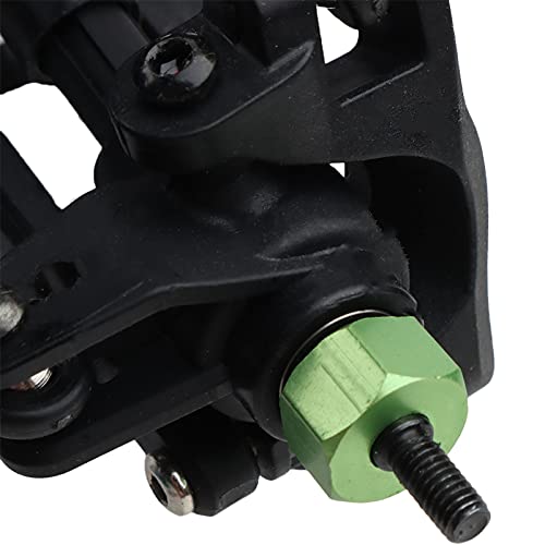 12mm Hex Wheel Hub Mount, Aluminum 7mm Thick with 2x10mm Stub Axle Pins for 1/10 Slash 4x4 & HQ 727 RC Cars Replacement Upgrade Parts (Green)(Set of 4) - color: Green