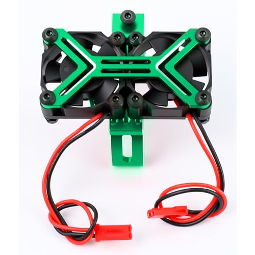 Metal 40-42MM 20000RPM Motor Cooling Fan Heat Sinks for Arrma 4068 4074 4274 4268 RC Motors(Green) - color: Green