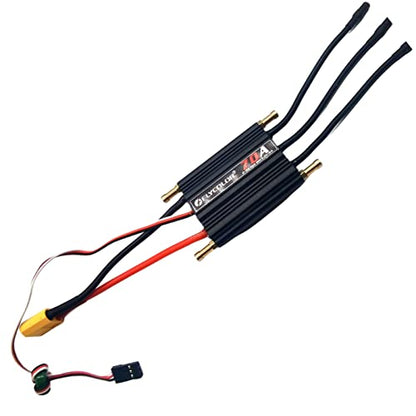 FLYCOLOR 70A Waterproof Brushless ESC Electronic Speed Controller with 5.5V/5A BEC and XT60 3.5mm Banana Head Connector for Model Ship RC Boat
