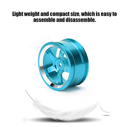4 Pcs RC Wheel Hub, Aluminum Alloy Wheel Hub Accessory RC Parts Wheels Upgrade Parts Fit for HSP 94123 Touring Drift Car - color: Blue