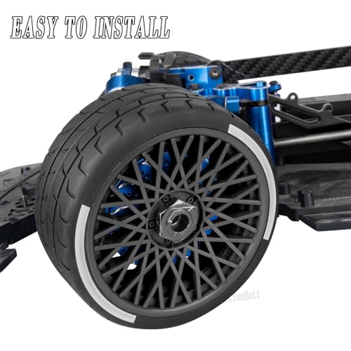RC (4PCS) Wheels and Tires for 1/8 Typhon 6s BLX,1/7 Infraction 6S BLX/Limitless,RC Highway Truck Tires,Plastic Wheel with Foam Inserts,Black - color: Black- (Wheel Tires)