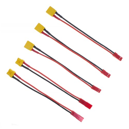 MEIVIFPV JST to XT30 Adapter XT30U JST Male Female Connector Plug with 20AWG 10CM Silicone Cable Wire for RC FPV Battery Charging