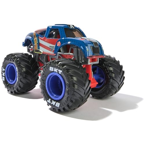 Monster Jam, Marvel Official Captain America Vs. Winter Soldier Die-Cast Monster Trucks, 1:64 Scale, Kids Toys for Boys and Girls Ages 3 and up - color: Captain America Vs Winter Soldier